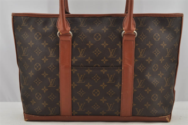 Auth Louis Vuitton Monogram Sac Weekend PM Vintage Tote Hand Bag M42425 LV 9022I