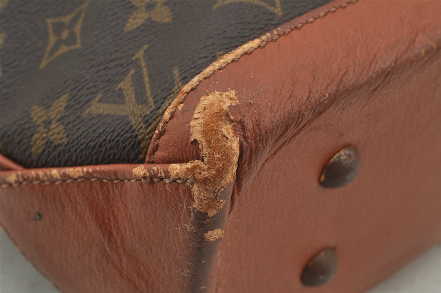 Auth Louis Vuitton Monogram Sac Weekend PM Vintage Tote Hand Bag M42425 LV 9022I