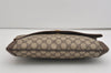 Authentic GUCCI Vintage Clutch Hand Bag GG PVC Leather Brown 9023I