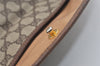 Authentic GUCCI Vintage Clutch Hand Bag GG PVC Leather Brown 9023I