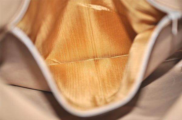 Authentic GUCCI Vintage Clutch Hand Bag GG PVC Leather Brown 9023I