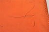 Authentic HERMES Dogon GM Vintage Leather Long Wallet Purse Orange 9023J