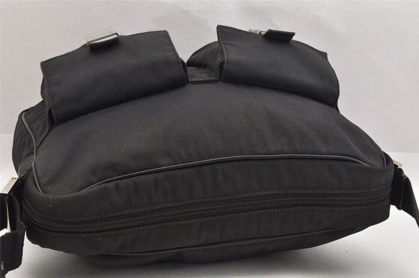 Authentic GUCCI Shoulder Cross Body Bag Nylon Leather 145863 Black 9024I