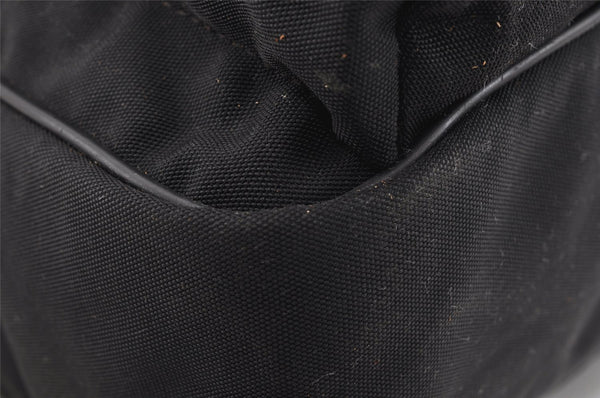 Authentic GUCCI Shoulder Cross Body Bag Nylon Leather 145863 Black 9024I