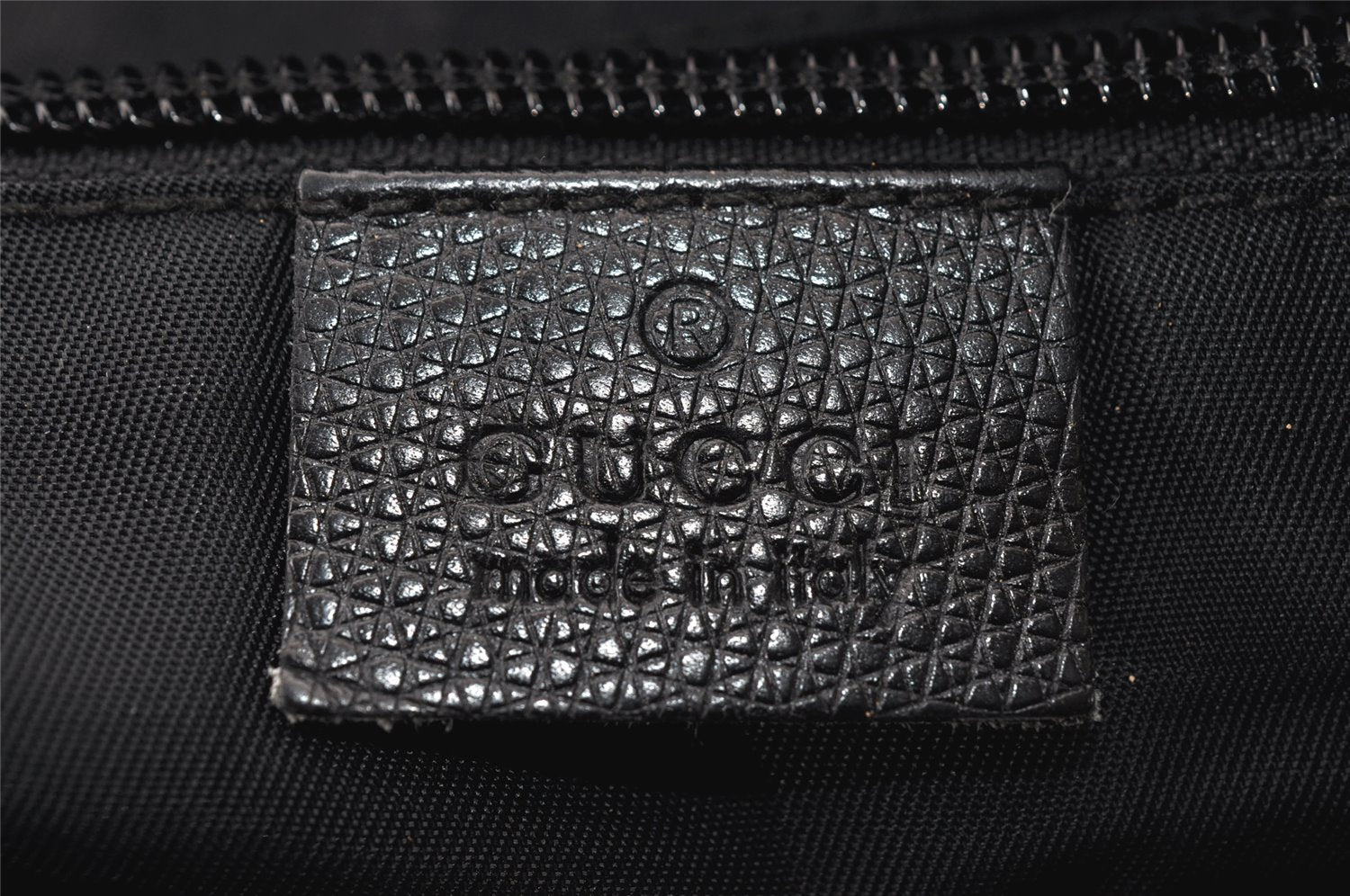 Authentic GUCCI Shoulder Cross Body Bag Nylon Leather 145863 Black 9024I