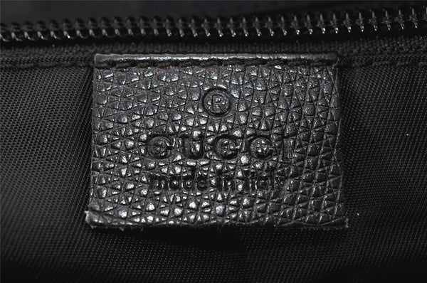 Authentic GUCCI Shoulder Cross Body Bag Nylon Leather 145863 Black 9024I