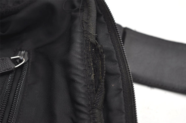 Authentic GUCCI Shoulder Cross Body Bag Nylon Leather 145863 Black 9024I