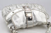 Authentic MIU MIU Matelasse Leather 2Way Shoulder Tote Bag Silver 9026I