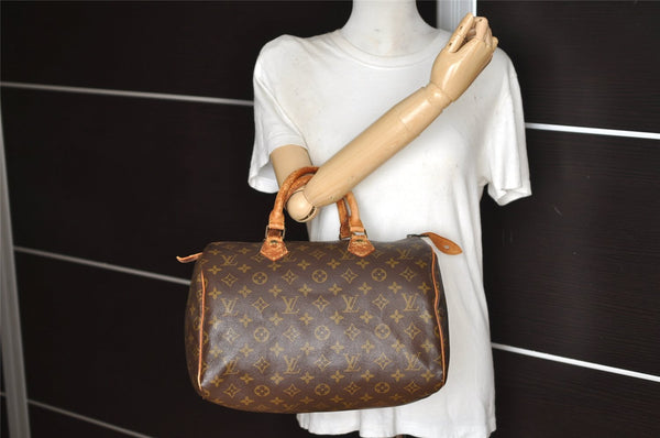 Authentic Louis Vuitton Monogram Speedy 30 Hand Boston Bag Old Model LV 9027J