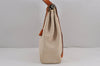 Authentic HERMES Her Bag Ado 2 In 1 2Way Backpack Canvas Leather White  9028J