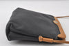 Authentic GUCCI Vintage Shoulder Cross Body Bag Purse Leather Navy Black 9029I