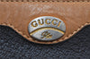 Authentic GUCCI Vintage Shoulder Cross Body Bag Purse Leather Navy Black 9029I