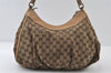 Authentic GUCCI Abbey Shoulder Hand Bag GG Canvas Leather 189833 Brown 9031I