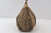 Authentic GUCCI Abbey Shoulder Hand Bag GG Canvas Leather 189833 Brown 9031I