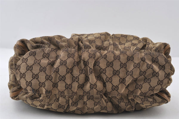 Authentic GUCCI Abbey Shoulder Hand Bag GG Canvas Leather 189833 Brown 9031I