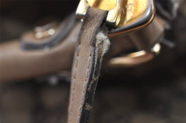 Authentic GUCCI Abbey Shoulder Hand Bag GG Canvas Leather 189833 Brown 9031I