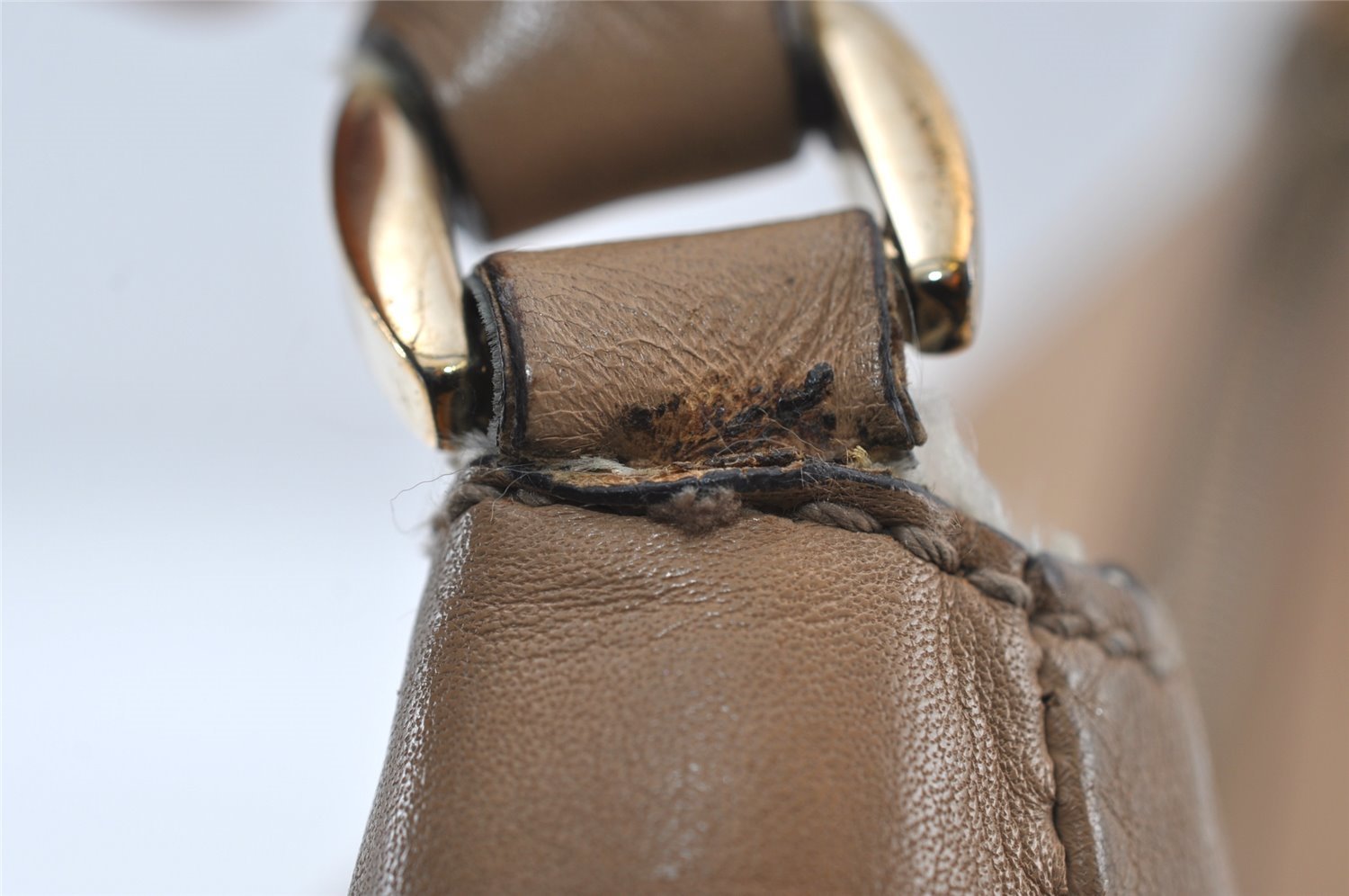 Authentic GUCCI Abbey Shoulder Hand Bag GG Canvas Leather 189833 Brown 9031I