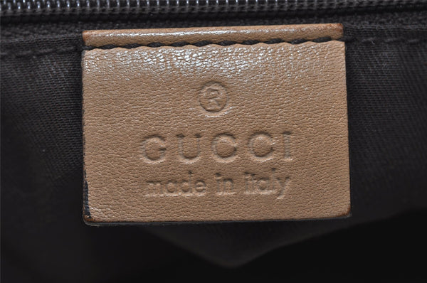 Authentic GUCCI Abbey Shoulder Hand Bag GG Canvas Leather 189833 Brown 9031I