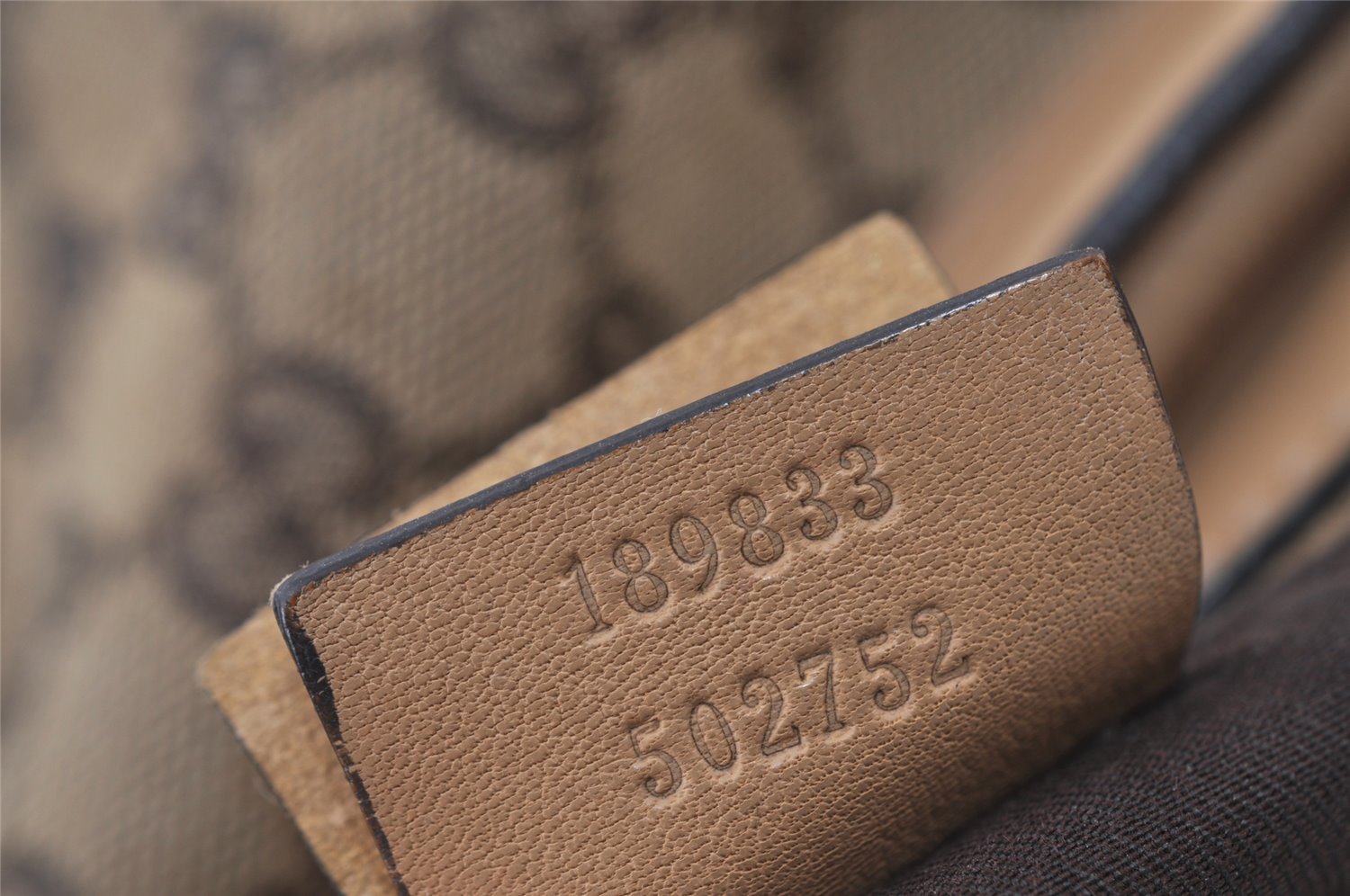 Authentic GUCCI Abbey Shoulder Hand Bag GG Canvas Leather 189833 Brown 9031I