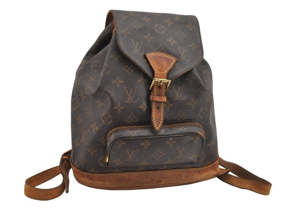 Authentic Louis Vuitton Monogram Montsouris MM Backpack M51136 LV 9031J