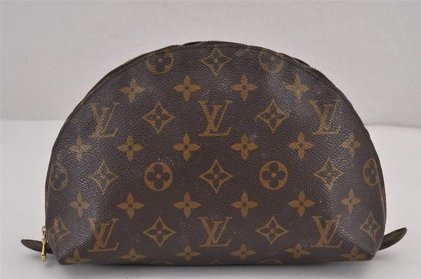 Auth Louis Vuitton Monogram Trousse Demi Ronde 23 Pouch M47520 Junk 9032J