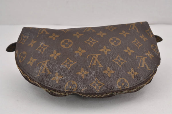 Auth Louis Vuitton Monogram Trousse Demi Ronde 23 Pouch M47520 Junk 9032J