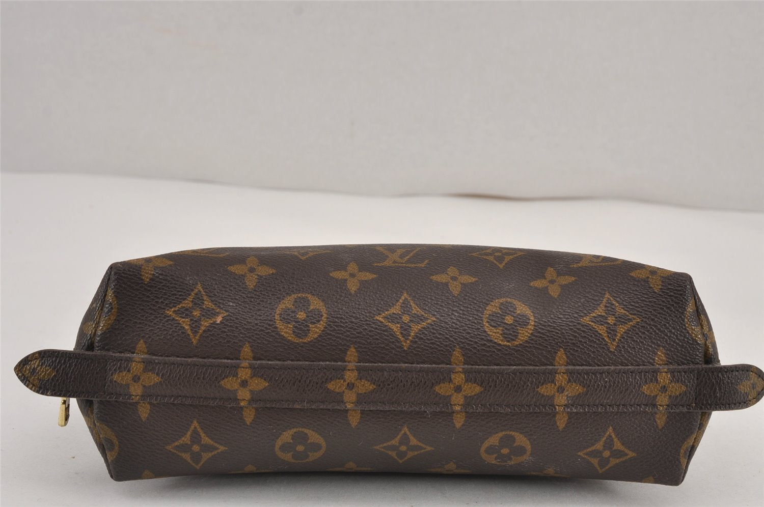 Auth Louis Vuitton Monogram Trousse Demi Ronde 23 Pouch M47520 Junk 9032J