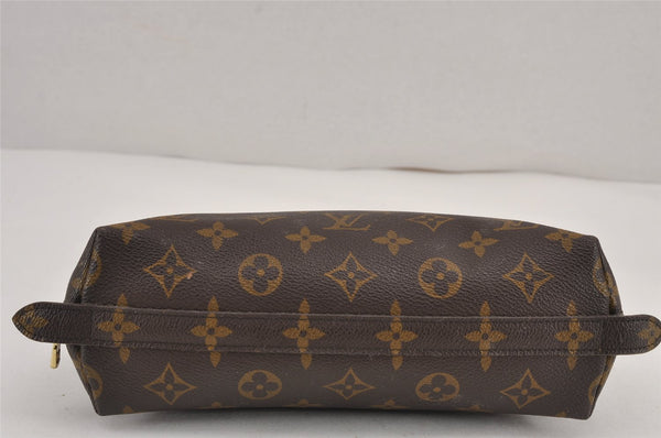 Auth Louis Vuitton Monogram Trousse Demi Ronde 23 Pouch M47520 Junk 9032J