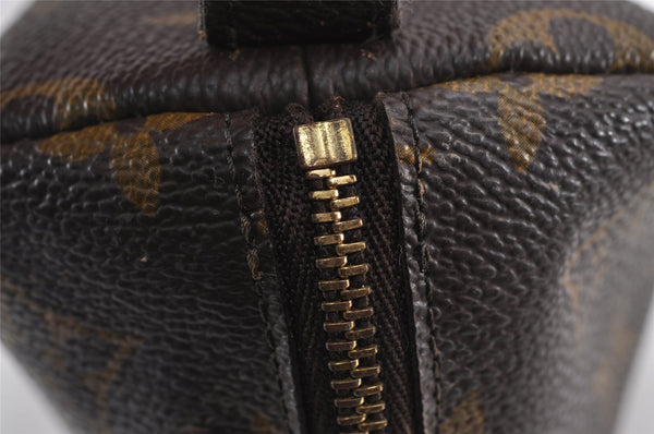 Auth Louis Vuitton Monogram Trousse Demi Ronde 23 Pouch M47520 Junk 9032J