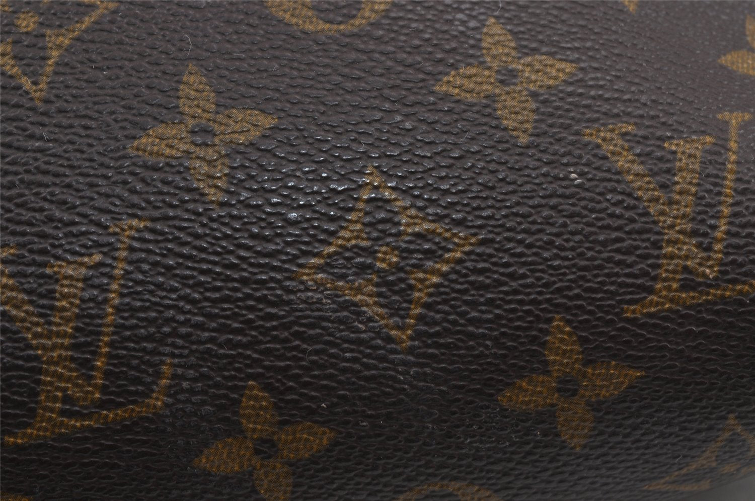 Auth Louis Vuitton Monogram Trousse Demi Ronde 23 Pouch M47520 Junk 9032J