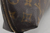 Auth Louis Vuitton Monogram Trousse Demi Ronde 23 Pouch M47520 Junk 9032J