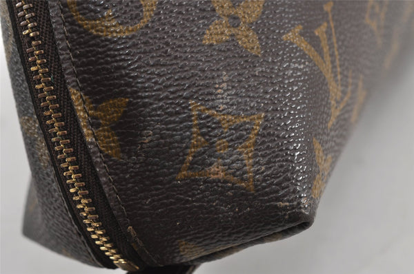 Auth Louis Vuitton Monogram Trousse Demi Ronde 23 Pouch M47520 Junk 9032J