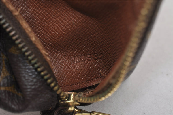 Auth Louis Vuitton Monogram Trousse Demi Ronde 23 Pouch M47520 Junk 9032J