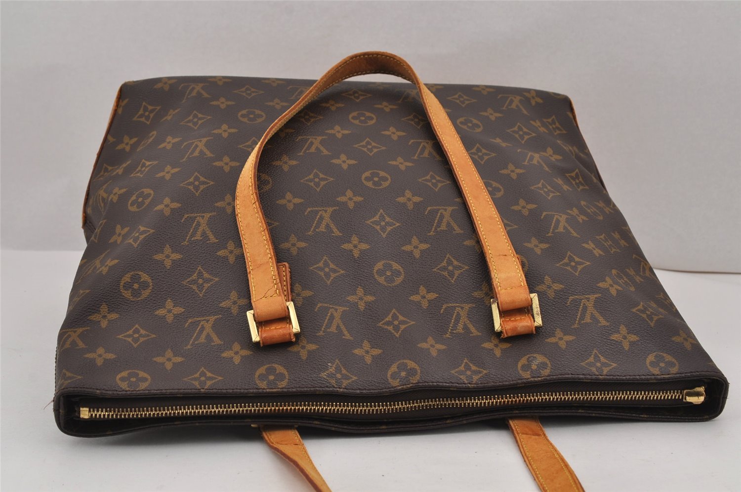 Authentic Louis Vuitton Monogram Cabas Mezzo Shoulder Tote Bag M51151 Junk 9034J