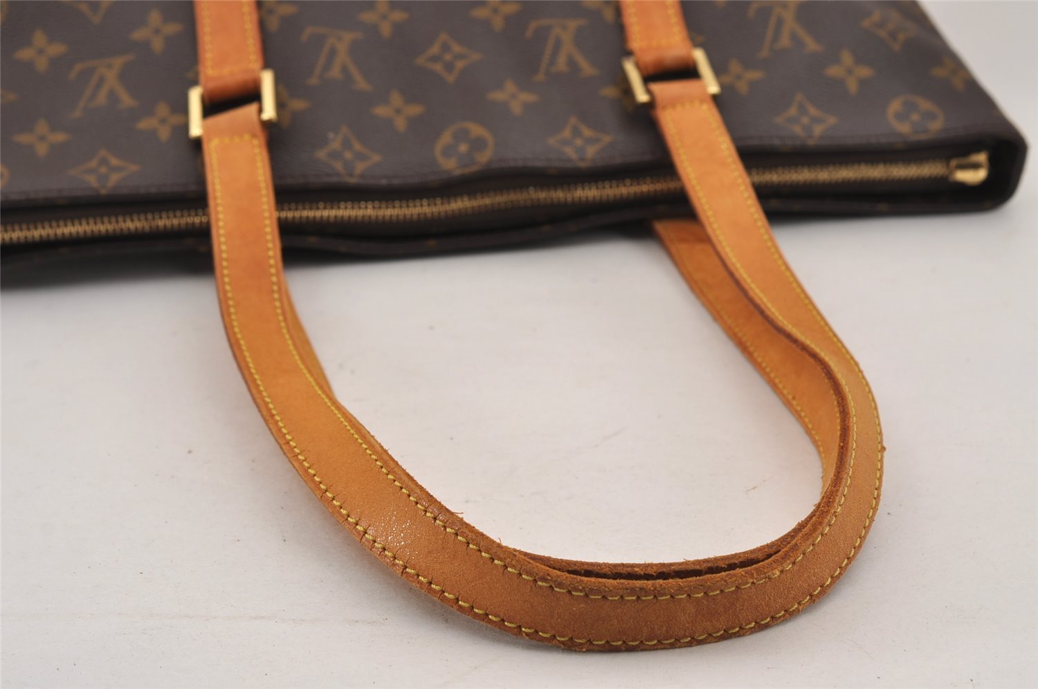 Authentic Louis Vuitton Monogram Cabas Mezzo Shoulder Tote Bag M51151 Junk 9034J