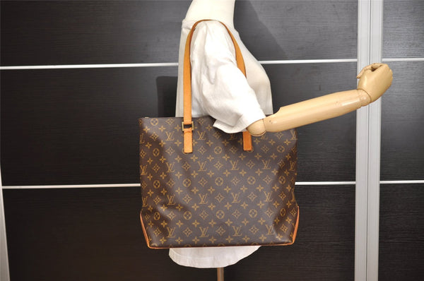 Authentic Louis Vuitton Monogram Cabas Mezzo Shoulder Tote Bag M51151 Junk 9034J