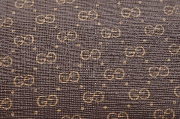 Authentic GUCCI Micro GG PVC Leather Shoulder Cross Bag Brown Junk 9035I