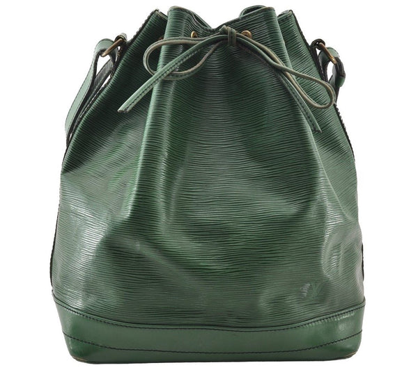 Authentic Louis Vuitton Epi Noe Shoulder Drawstring Bag Green M44004 LV 9036I