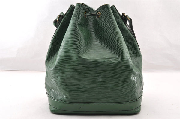 Authentic Louis Vuitton Epi Noe Shoulder Drawstring Bag Green M44004 LV 9036I