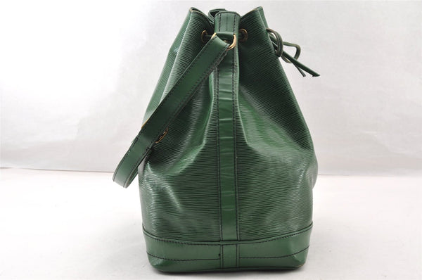 Authentic Louis Vuitton Epi Noe Shoulder Drawstring Bag Green M44004 LV 9036I