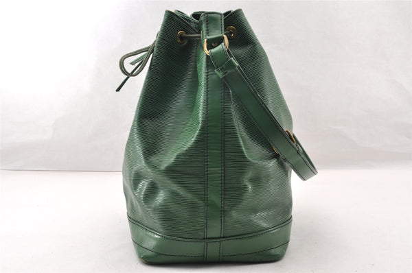 Authentic Louis Vuitton Epi Noe Shoulder Drawstring Bag Green M44004 LV 9036I
