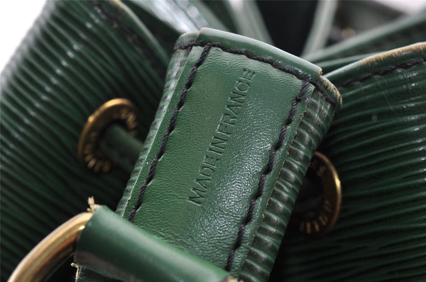 Authentic Louis Vuitton Epi Noe Shoulder Drawstring Bag Green M44004 LV 9036I