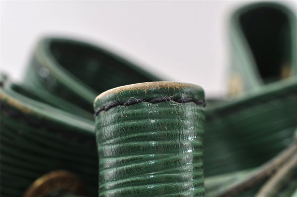 Authentic Louis Vuitton Epi Noe Shoulder Drawstring Bag Green M44004 LV 9036I