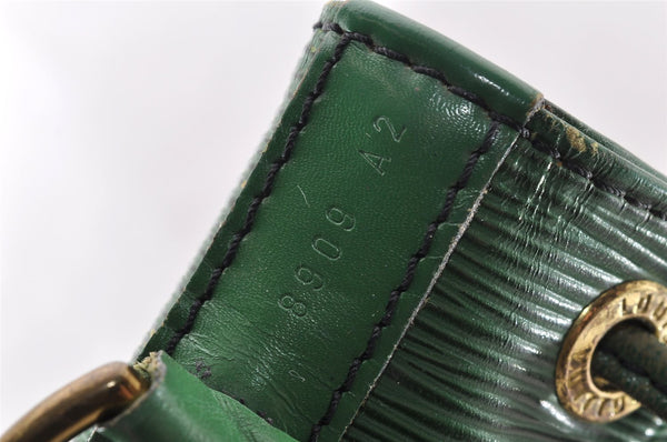 Authentic Louis Vuitton Epi Noe Shoulder Drawstring Bag Green M44004 LV 9036I