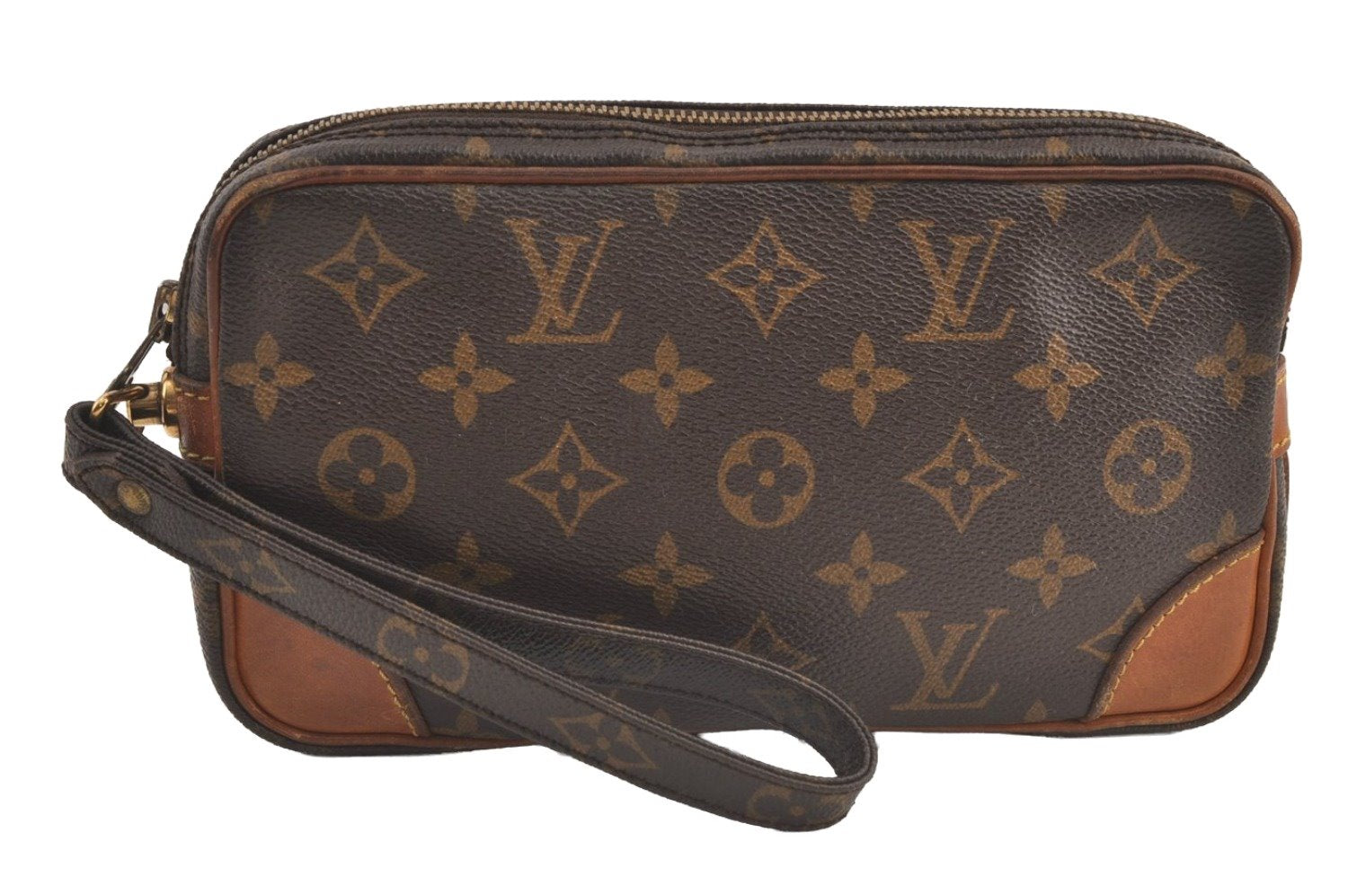 Authentic Louis Vuitton Monogram Marly Dragonne PM M51827 Clutch Hand Bag 9036J