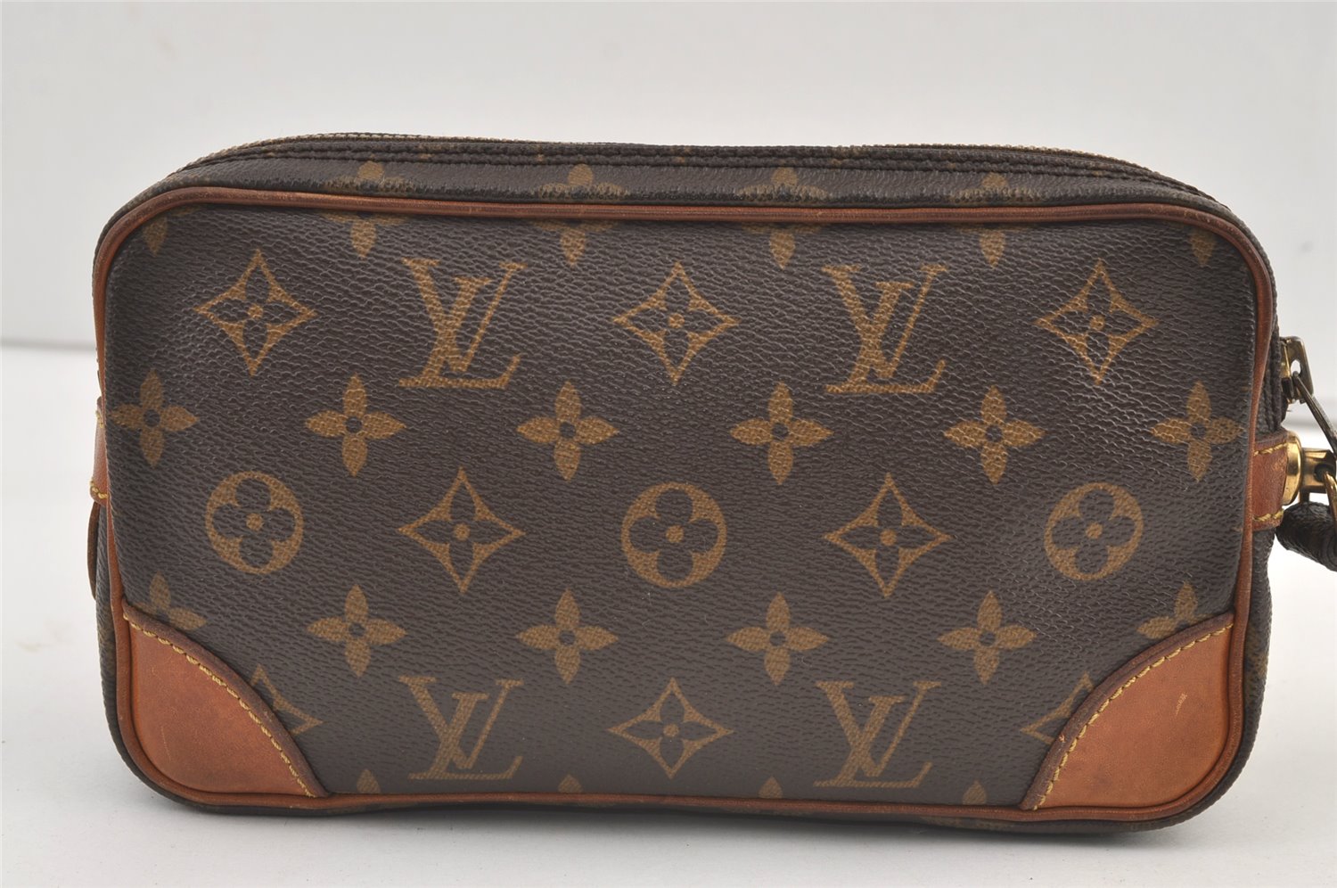 Authentic Louis Vuitton Monogram Marly Dragonne PM M51827 Clutch Hand Bag 9036J