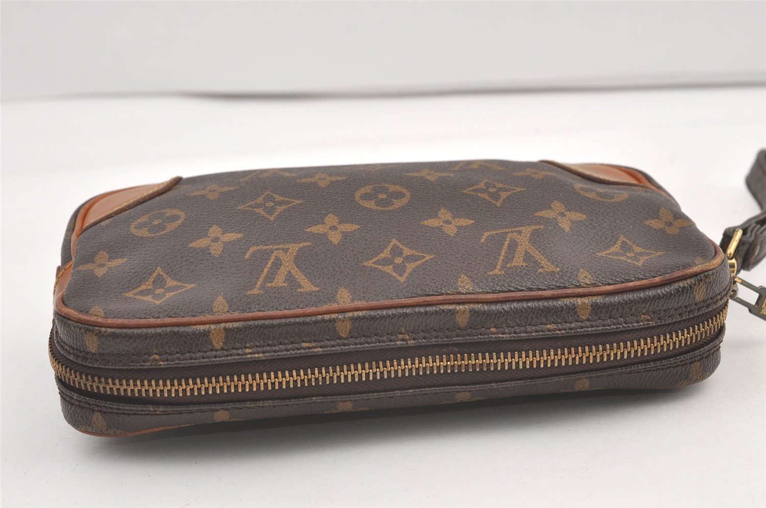 Authentic Louis Vuitton Monogram Marly Dragonne PM M51827 Clutch Hand Bag 9036J