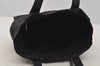 Authentic CHANEL New Travel Line Shoulder Tote Bag Nylon Leather Black 9037I