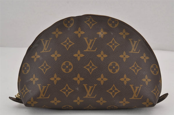 Auth Louis Vuitton Monogram Trousse Demi Ronde 23 Pouch M47520 Junk 9038J
