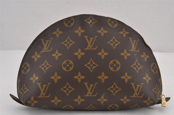 Auth Louis Vuitton Monogram Trousse Demi Ronde 23 Pouch M47520 Junk 9038J